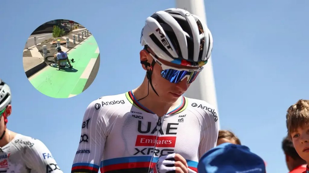 Tadej Pogačar sufre caída pero continúa en el Tour de Francia