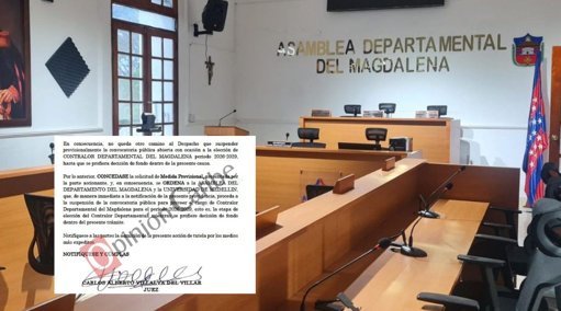 Elección del Contralor del Magdalena, suspendida y envuelta en controversias legales