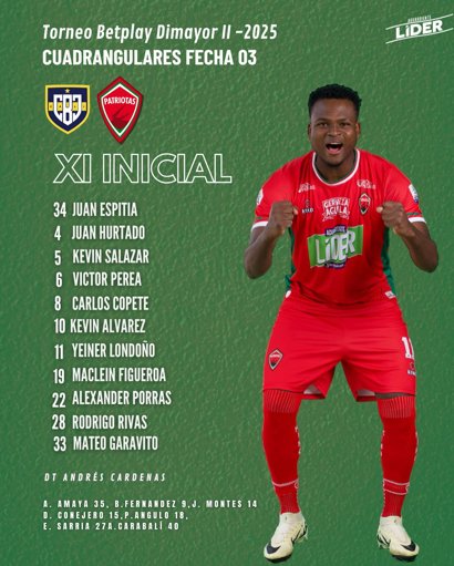 Patriotas vence a Boca Juniors de Cali y mantiene vivo el sueño del ascenso