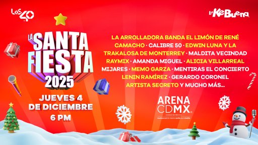 La Santa Fiesta 2025 Une a Grandes de la Música en la Arena CDMX