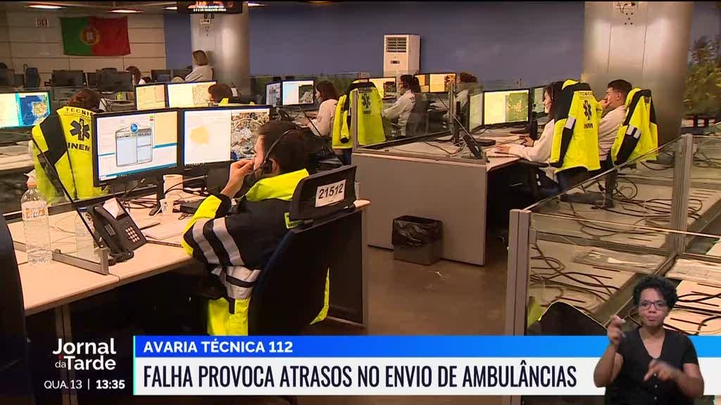 Falha informática na central 112 de Lisboa causa atrasos no envio de ambulâncias a nível nacional