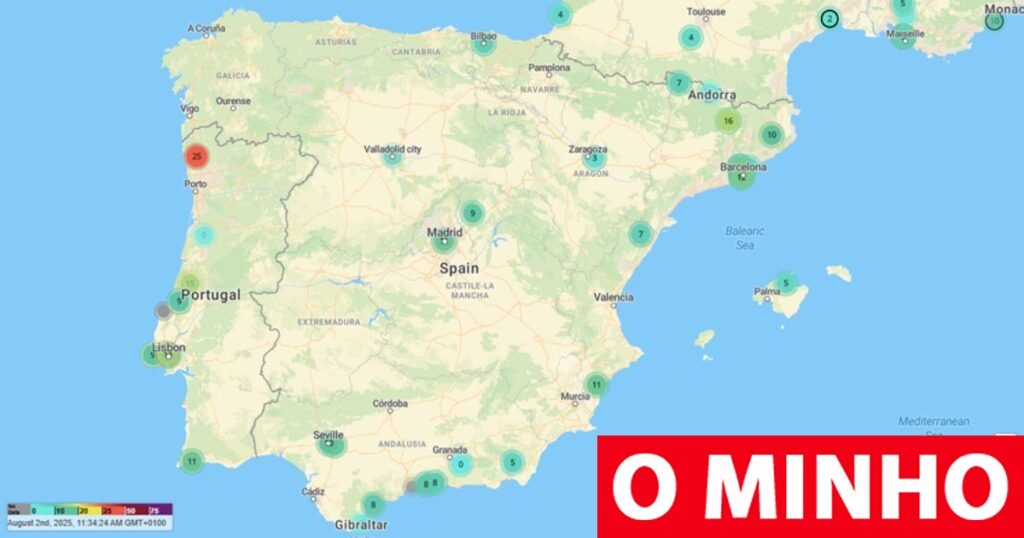 Qualidade do Ar no Minho Atinge Níveis Críticos Devido a Incêndios