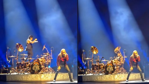 La caída del baterista de Maná en pleno concierto se convierte en el momento viral de la semana