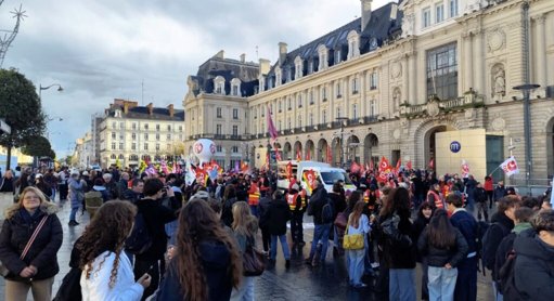 Mobilisation syndicale à Rennes contre l'austérité budgétaire