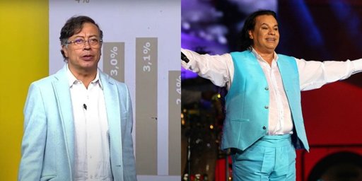 La chaqueta azul del presidente Petro se convierte en meme y lo comparan con Juan Gabriel