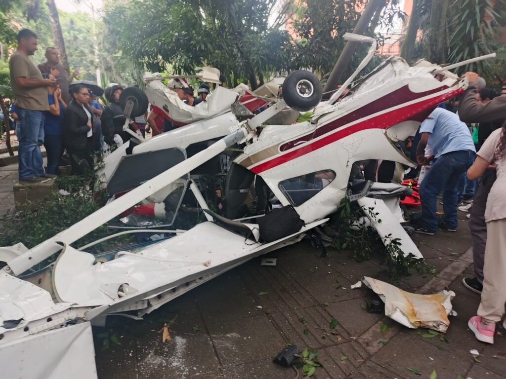 Accidente de avioneta en el sector Estadio deja dos heridos y reaviva debate sobre seguridad aérea