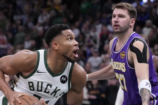Portés par un grand Luka Doncic, les Lakers dominent les Bucks de Giannis Antetokounmpo