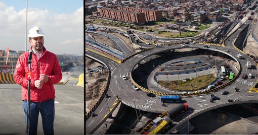 Habilitan glorieta elevada en Bogotá para mejorar movilidad de más de un millón de personas