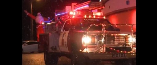 Bombeiros de Condeixa Levam Pai Natal a Passear e Encantam a Comunidade