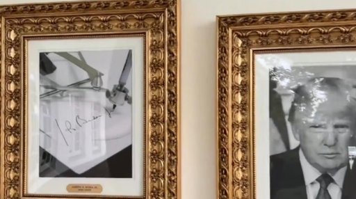 Trump substitui retrato oficial de Joe Biden na Casa Branca por imagem de caneta automática