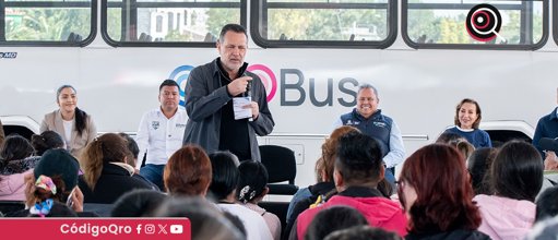 Mauricio Kuri pone en marcha cuatro nuevas rutas de Qrobús en Huimilpan