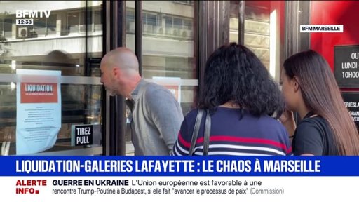 Des scènes de chaos lors de la liquidation des Galeries Lafayette à Marseille