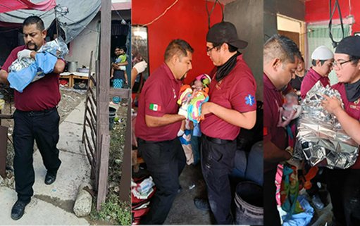 Paramédicos de Escobedo asisten parto de emergencia en un domicilio