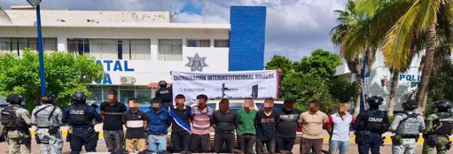 Fuerzas federales capturan a 18 presuntos miembros de facciones del Cártel de Sinaloa