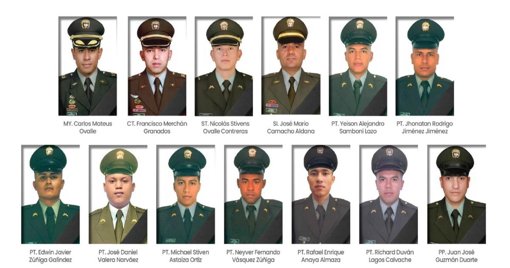 Luto nacional: Colombia rinde homenaje a los 13 policías caídos en Amalfi