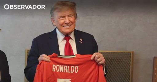 Donald Trump recebe Cristiano Ronaldo na Casa Branca