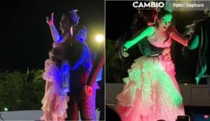 Fátima Bosch, Miss Universo, es bajada a la fuerza de un carro alegórico en Tabasco
