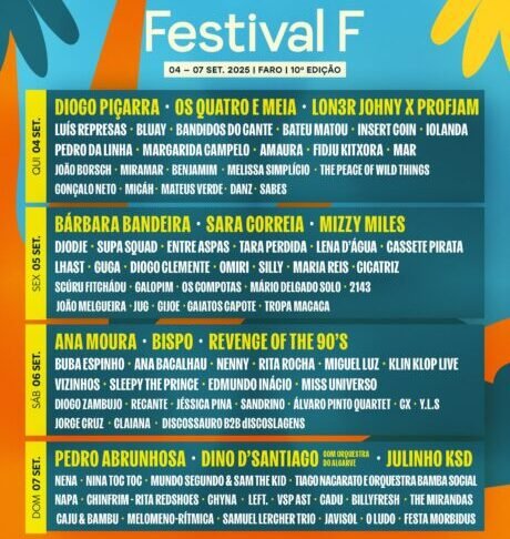 10.ª edição do Festival F celebra música portuguesa em Faro