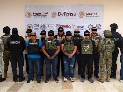 Capturan a nueve miembros de 'La Operativa Barredora' en Tecamachalco, Puebla