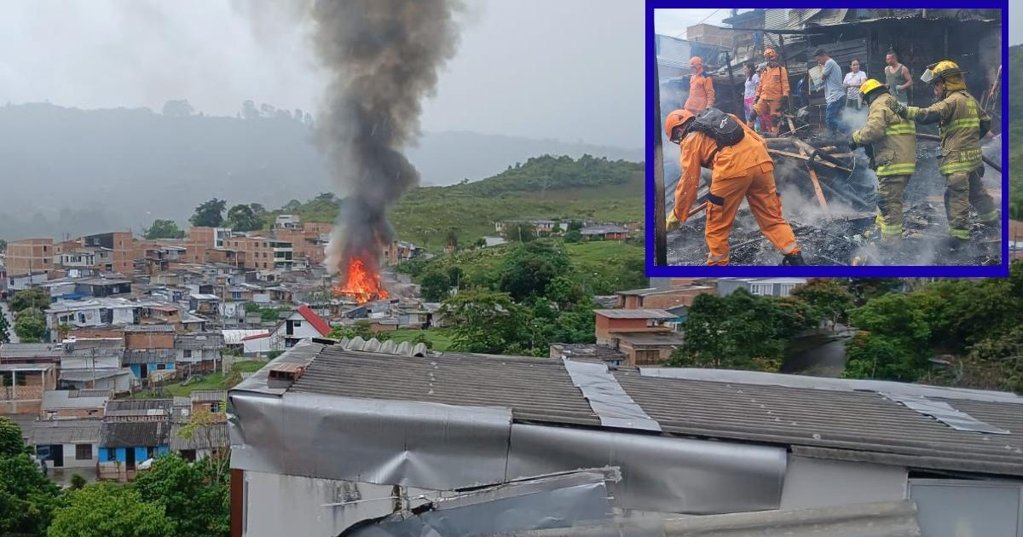 Incendio en Villa Santana evidencia la vulnerabilidad de los asentamientos informales en Pereira