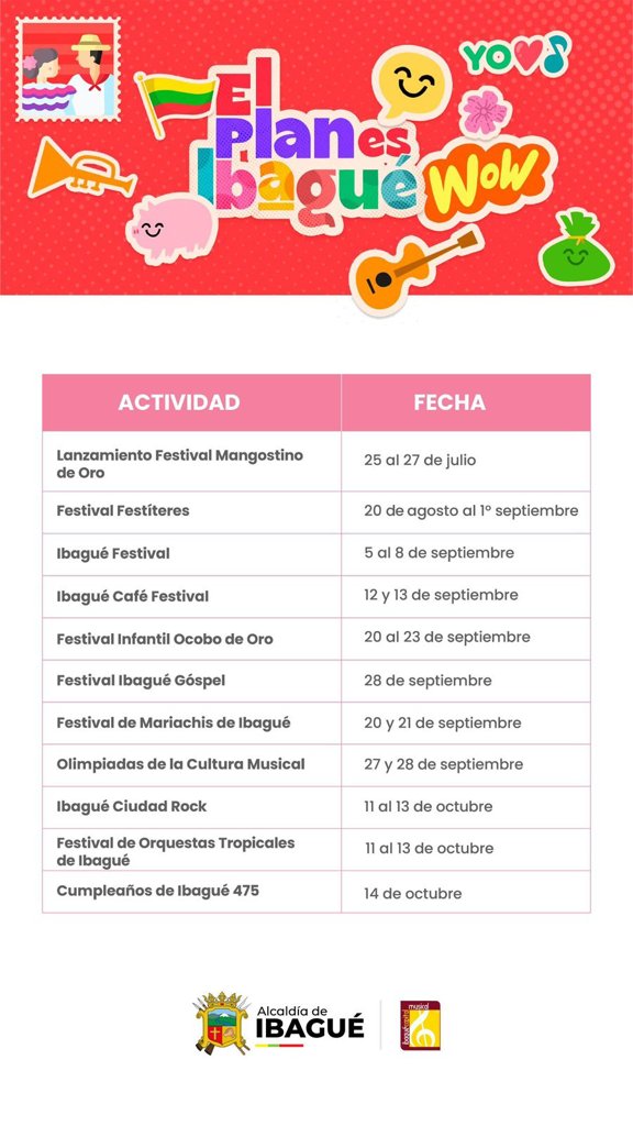 Ibagué se posiciona como capital cultural con más de 15 festivales para 2025
