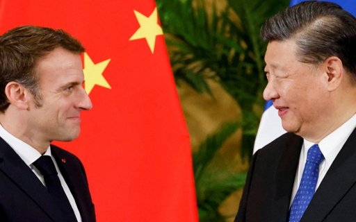 Macron na China para discutir desequilíbrios comerciais e guerra na Ucrânia