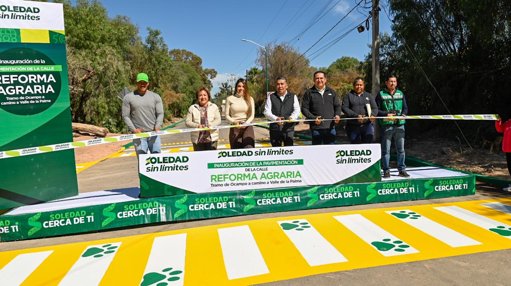 Tras 80 años de olvido, inauguran pavimentación de la Av. Reforma Agraria en Soledad de Graciano Sánchez