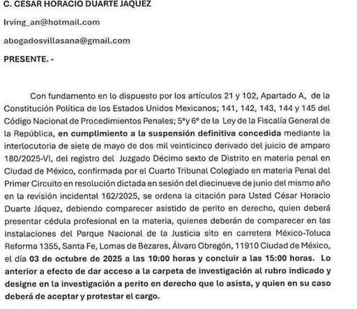 Exgobernador César Duarte es trasladado a CDMX para devolución de rancho tras ganar amparo