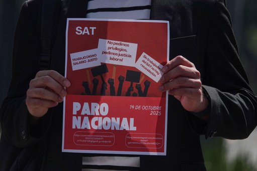 Trabajadores del SAT realizan paro nacional por mejoras salariales y laborales