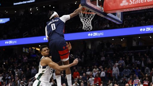 Le dunk spectaculaire du Français Bilal Coulibaly sur Giannis Antetokounmpo