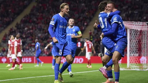 SC Braga sofre primeira derrota europeia em jogo de sete golos com o Genk