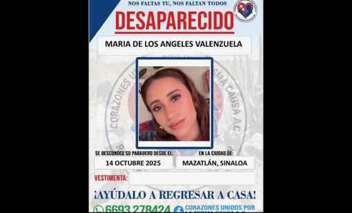 Reportan desaparición de la buscadora María de los Ángeles Valenzuela en Mazatlán