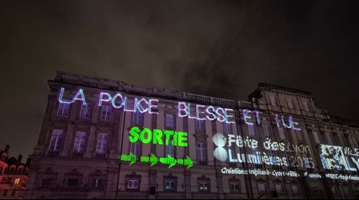 La Fête des Lumières de Lyon perturbée par la projection de slogans hostiles à la police