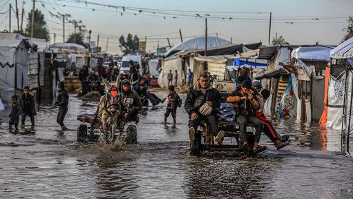 Tormenta invernal agrava la crisis humanitaria en Gaza