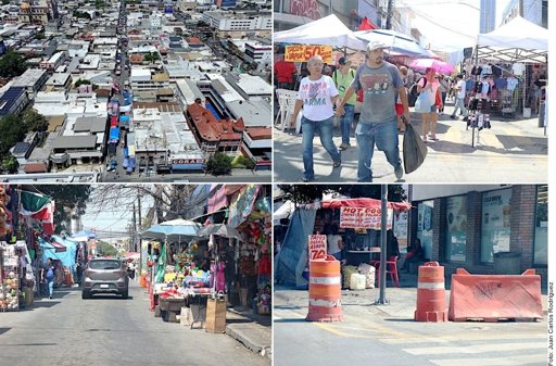 Estudio revela más de 2,500 obstáculos en calles y banquetas del centro de Monterrey