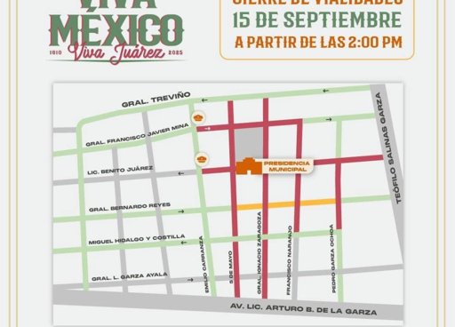 Municipios metropolitanos anuncian festejos y operativos viales por el Grito de Independencia