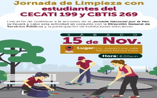 Estudiantes de Ciudad Juárez se unen para limpiar la colonia Juanita Luna