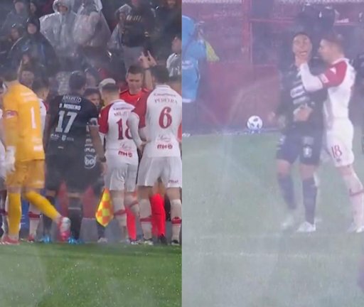 Fuertes altercados y una expulsión marcan el partido entre Huracán y Once Caldas