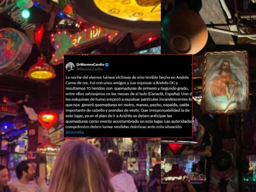 Incidente con máquina de humo en restaurante Andrés Carne de Res deja varios heridos