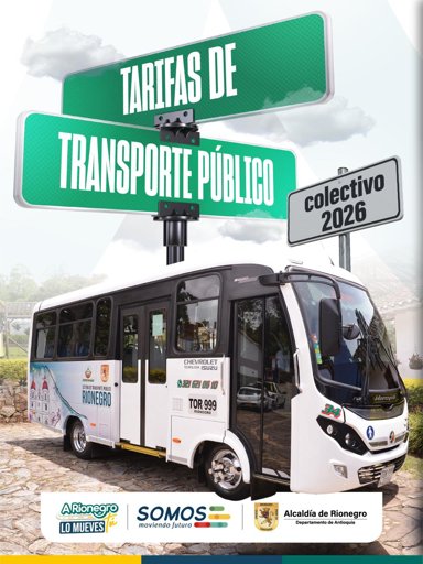 Definido el aumento gradual en las tarifas de transporte público de Rionegro para 2026
