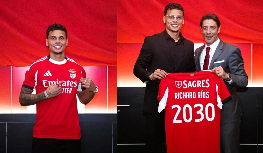 Benfica oficializa fichaje de Richard Ríos con cláusula de rescisión de 100 millones de euros