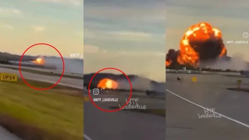 Avión de carga de UPS se estrella y explota al despegar en Kentucky