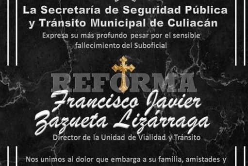 Asesinan a balazos al director de Tránsito de Culiacán, Francisco Zazueta