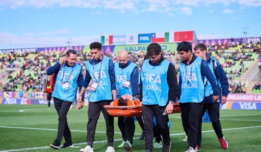 Preocupación por Mateo Levy tras posible conmoción en el Mundial Sub-20