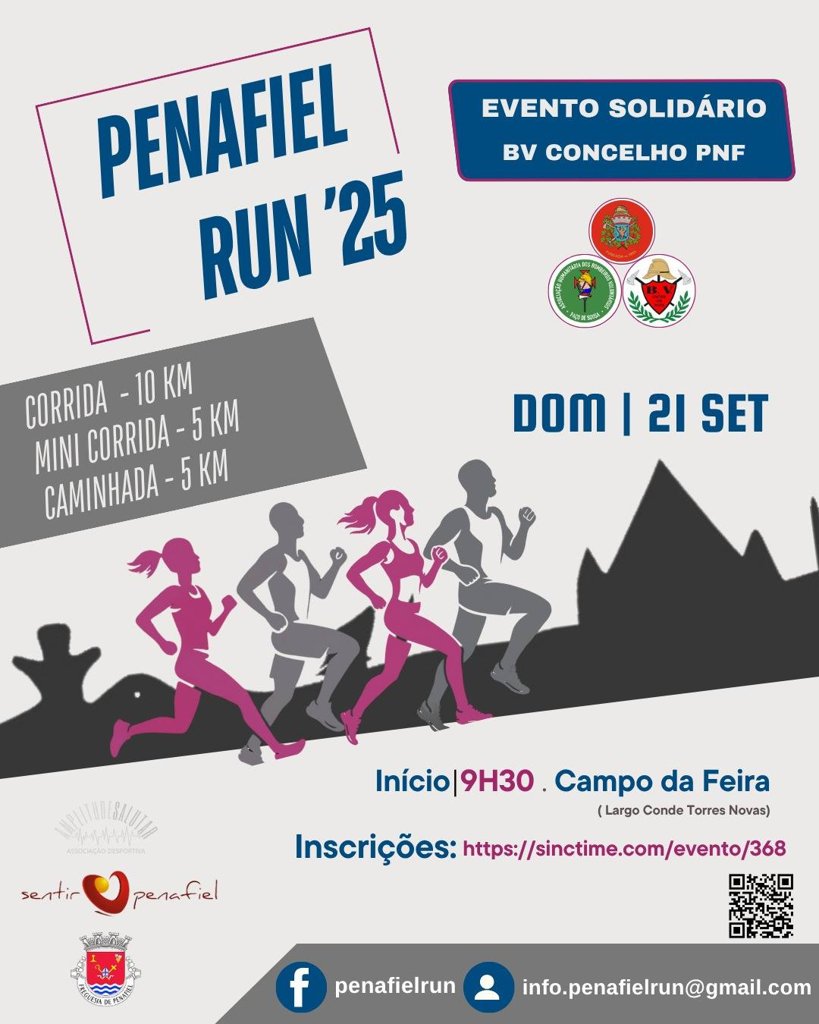 Penafiel Run'25 Une Desporto e Solidariedade em Apoio a Três Corporações de Bombeiros