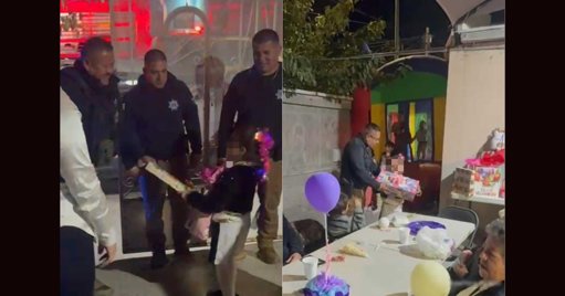 Policías de Ciudad Juárez Sorprenden a Niña en su Cumpleaños Tras Quedarse sin Invitados