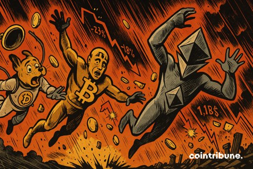 Chute brutale du marché des cryptomonnaies, plus d'un milliard de dollars liquidés