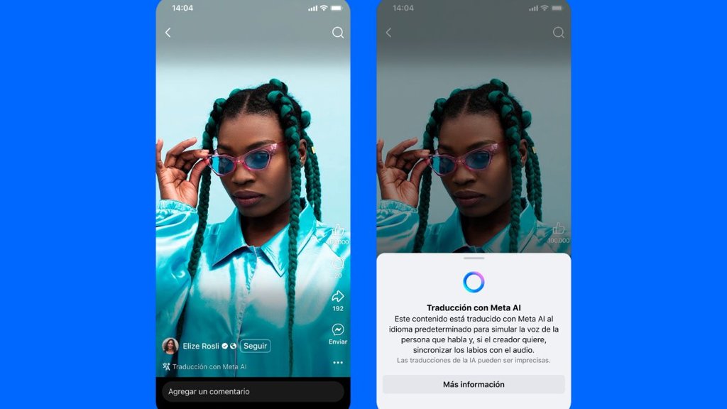 Meta implementa traducción de voz con IA en tiempo real para Reels de Instagram y Facebook