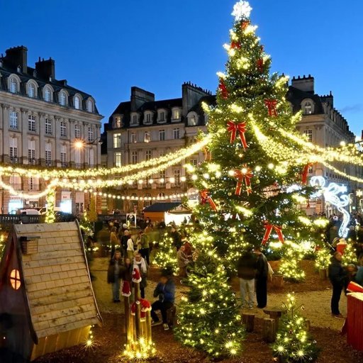 Rennes lance sa saison de Noël avec l'illumination du sapin géant