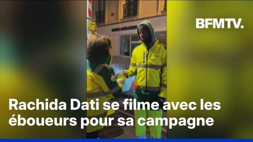 Rachida Dati se met en scène avec les éboueurs de Paris, la gauche dénonce une "démagogie"